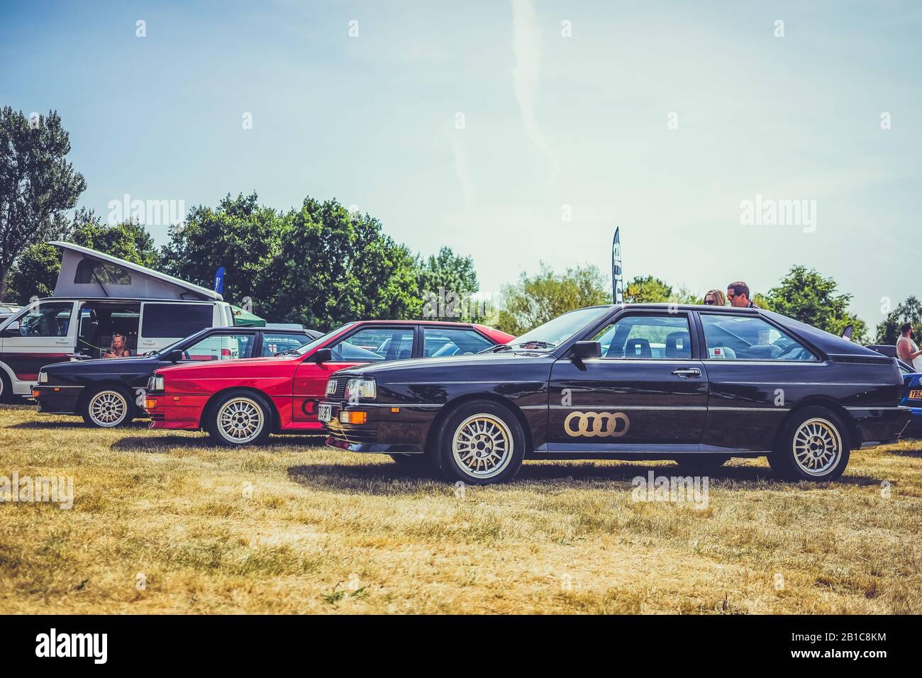 Une sélection d'Audi Quattro lors d'un salon automobile allemand, en Angleterre Banque D'Images