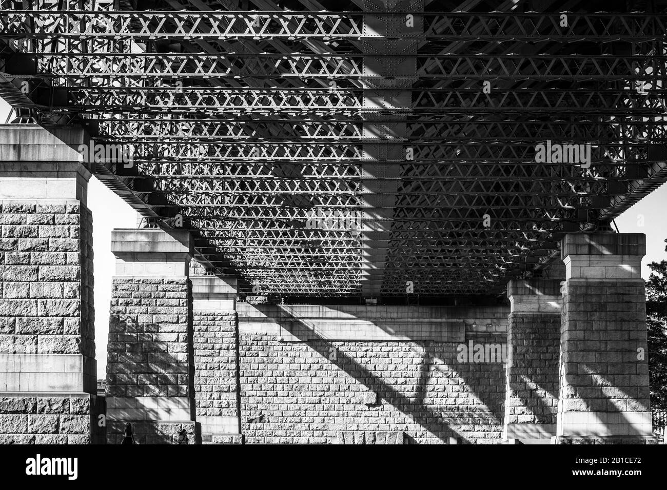 Vue de dessous Harbour Bridge en une journée ensoleillée. Sydney, Australie Banque D'Images