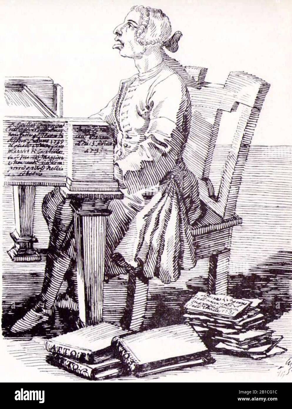 Gaetano Latilla Par Pier Leone Ghezzi. 1739. Banque D'Images