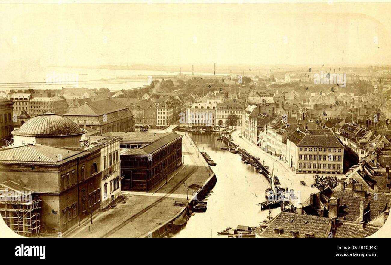 Gammel Strand. Vindebrogade, Août 1873. Lønborg, Ad. (2). Banque D'Images