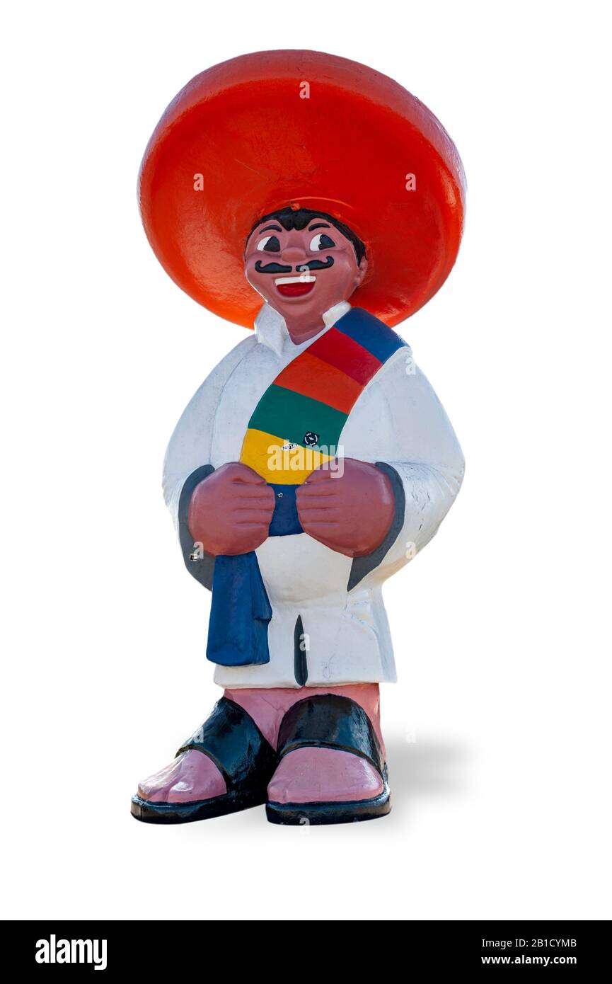 Une image frappée de Pedro le sud de la mascotte frontière Banque D'Images