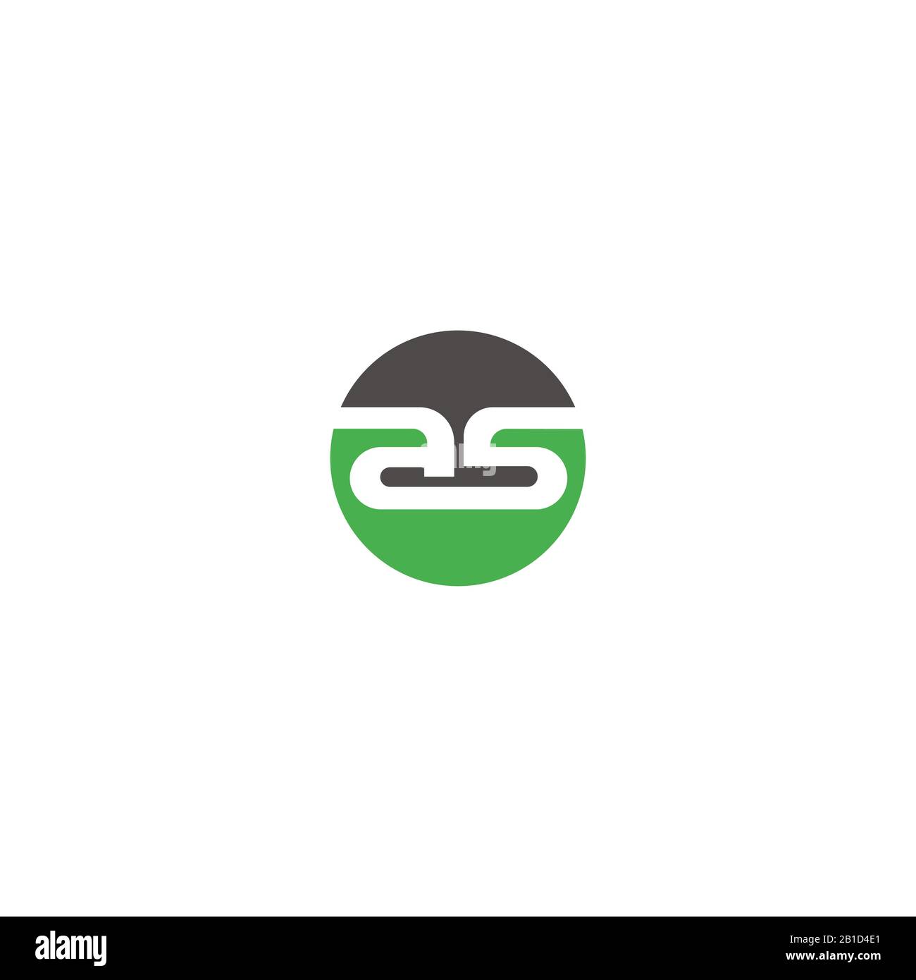 Modèle de conception vectoriel de la lettre AS ou du logo sa initial Illustration de Vecteur
