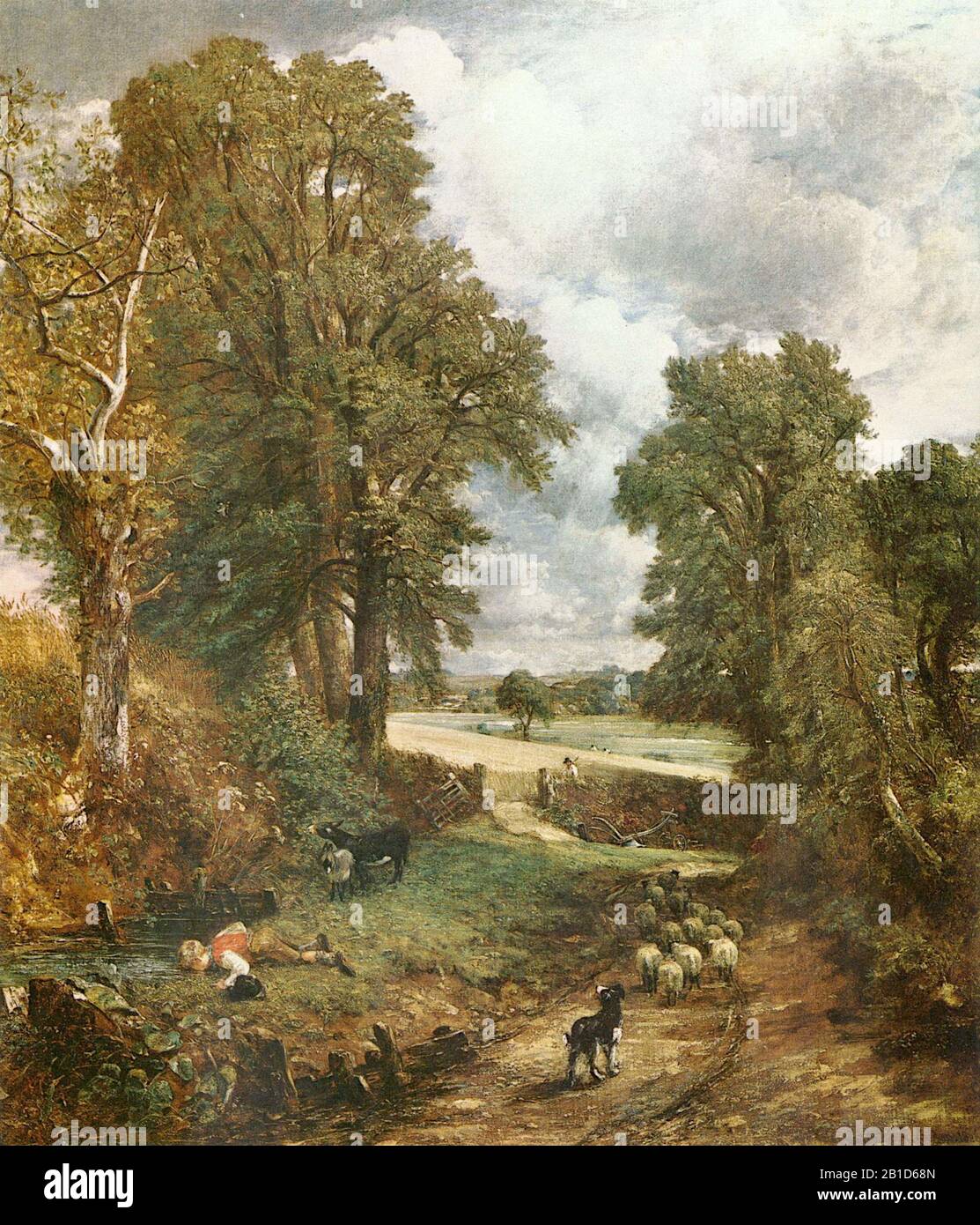 The Cornfield, 19 ème siècle Peinture de John Constable - Très haute résolution et image de qualité Banque D'Images