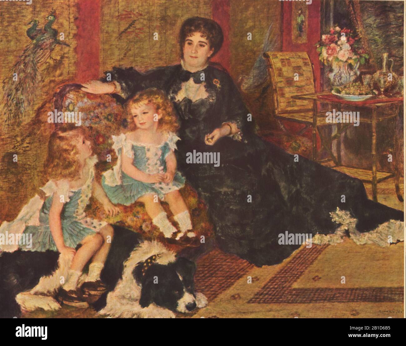 Mme Charpentier et Ses enfants (1878) - 19ième siècle Peinture de Pierre-Auguste Renoir - très haute résolution et image de qualité Banque D'Images