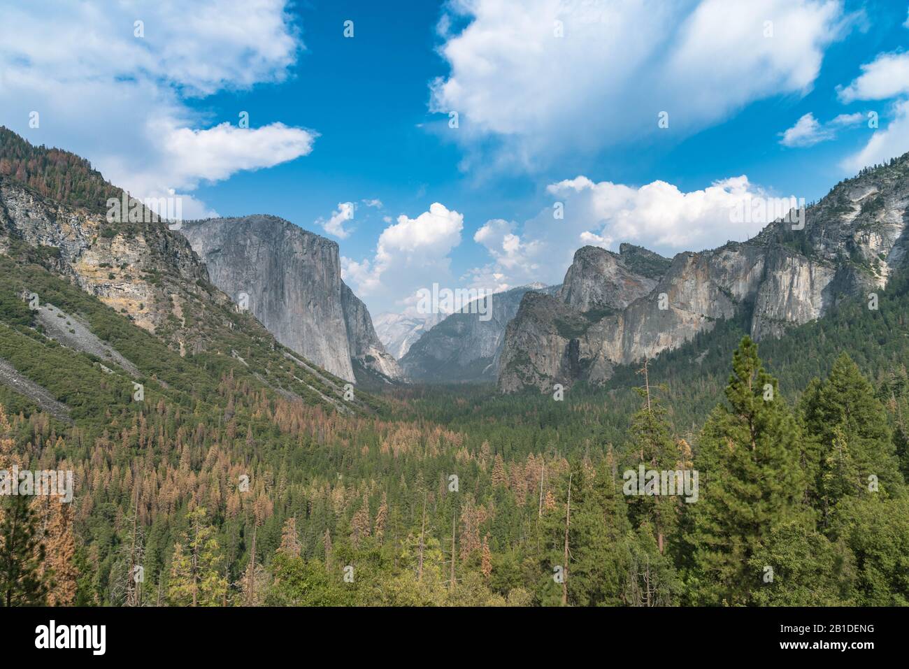 Yoite Valley, Glacier point et Half Dome dans le parc national de Yosemite, Californie, États-Unis Banque D'Images