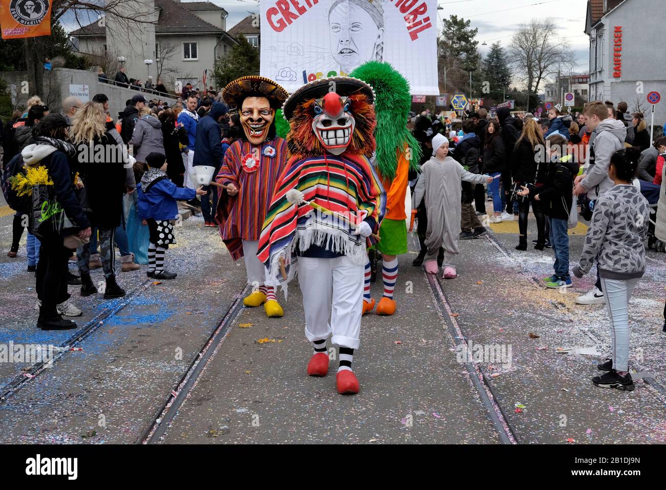 Un défilé de carnaval à Allschwil, Bâle landschaft, Suisse Banque D'Images