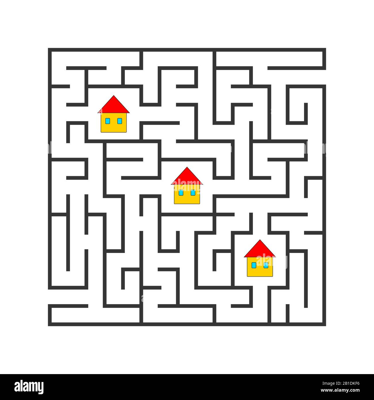 Marze drôle. Jeux pour enfants. Puzzle pour enfants. Style de dessin animé. Tambour de conuntambour de labyrinthe. Illustration vectorielle de couleur. Le développement logique et spatial Illustration de Vecteur