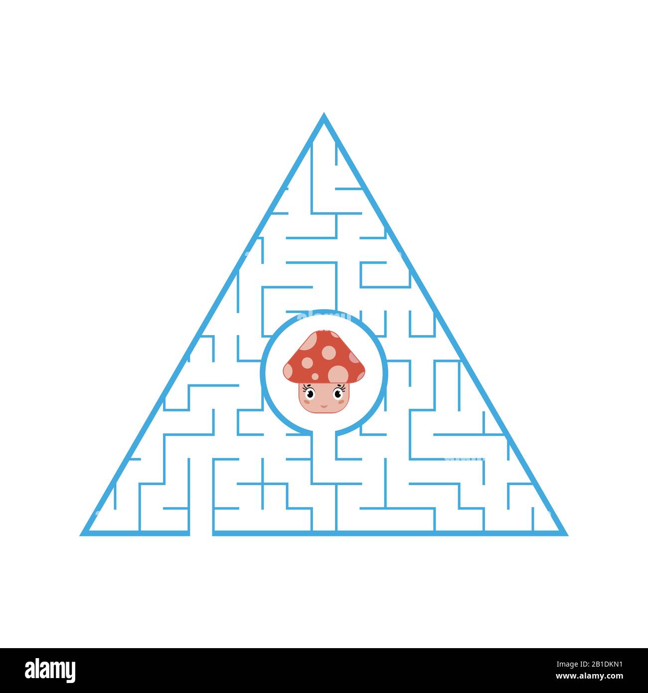 Marze drôle. Jeux pour enfants. Puzzle pour enfants. Style de dessin animé. Tambour de conuntambour de labyrinthe. Illustration vectorielle de couleur. Le développement logique et spatial Illustration de Vecteur