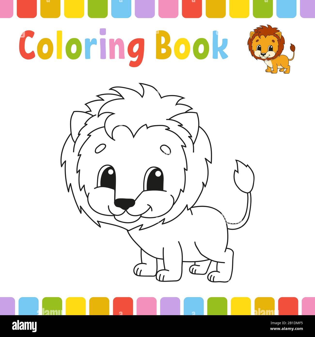 Pages de livres de coloriage pour enfants. Illustration vectorielle mignon de dessin animé Illustration de Vecteur