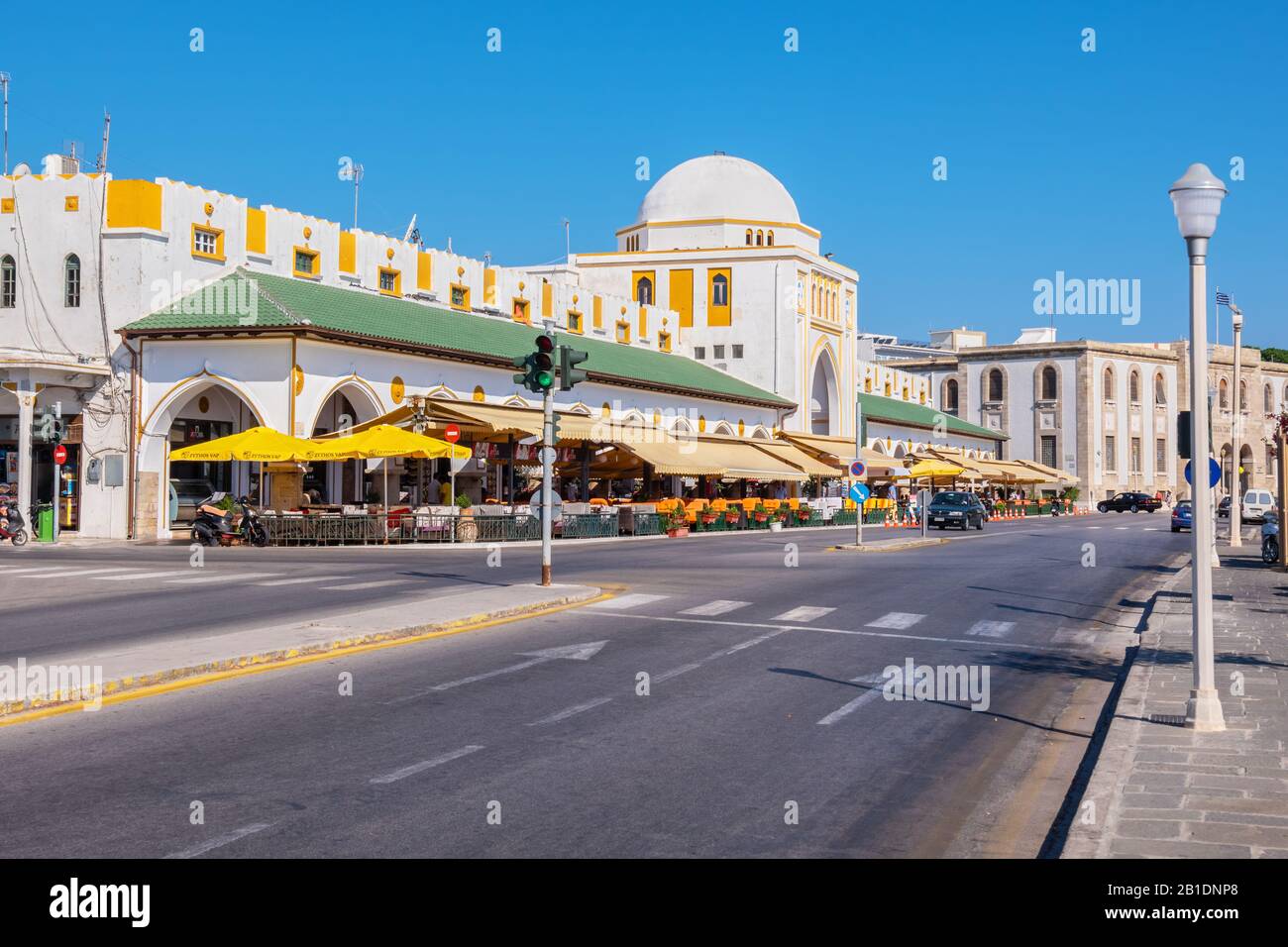 Nouveau Marché À Rhodes. Rhodes, Grèce Banque D'Images