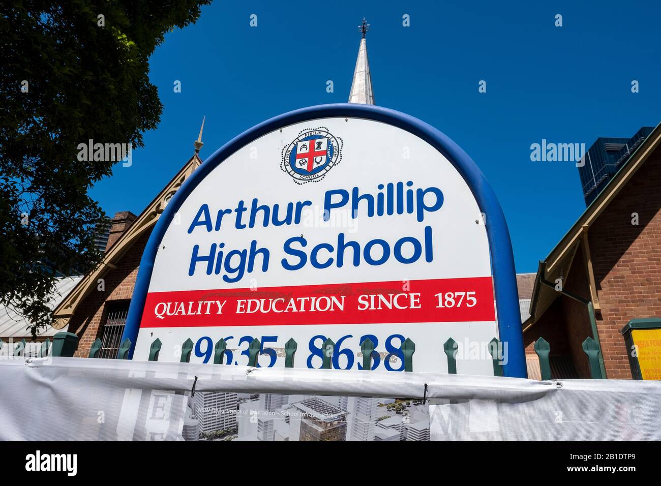 L'Australie, l'ancienne école secondaire Arthur Phillip à Parramatta Sydney a remplacé un nouveau bâtiment du lycée en 2020, en Australie Banque D'Images