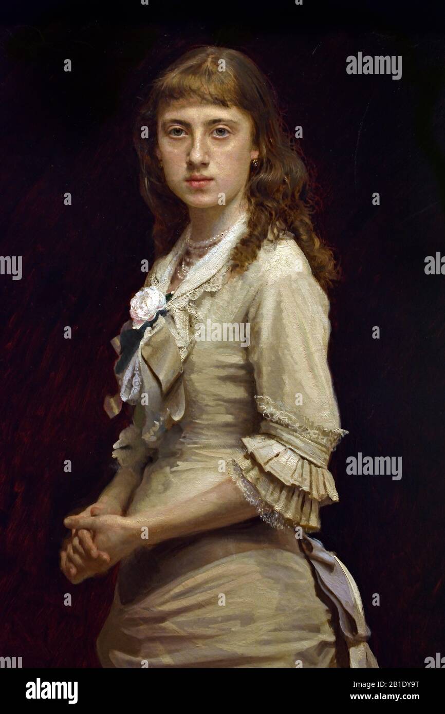 Portrait De Sofya Kramskaya 1882 Ivan Kramskoi Russie, Russie, Fédération, Banque D'Images