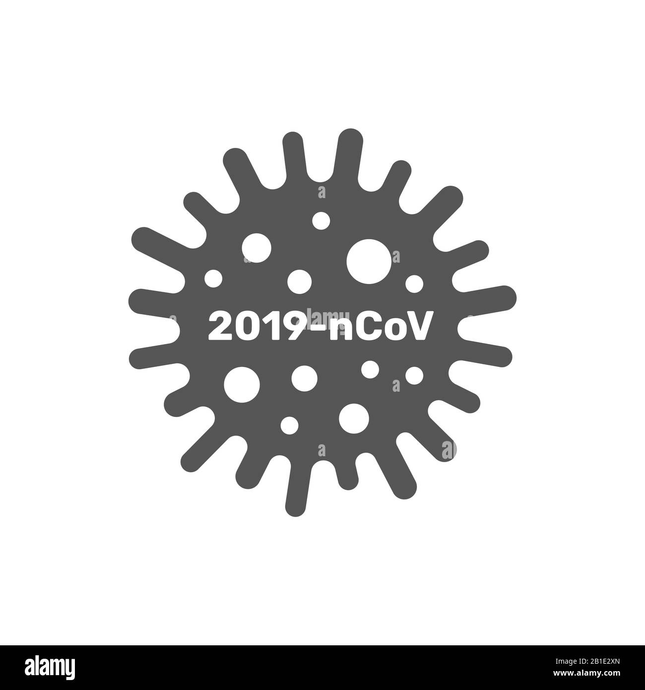 Cellule de coronavirus, 2019-nCoV. Chine pathogène respiratoire coronavirus 2019-nCoV dans un monde, dangereux coronavirus chinois de nCoV, alerte de risque de pandémie de SRAS Illustration de Vecteur