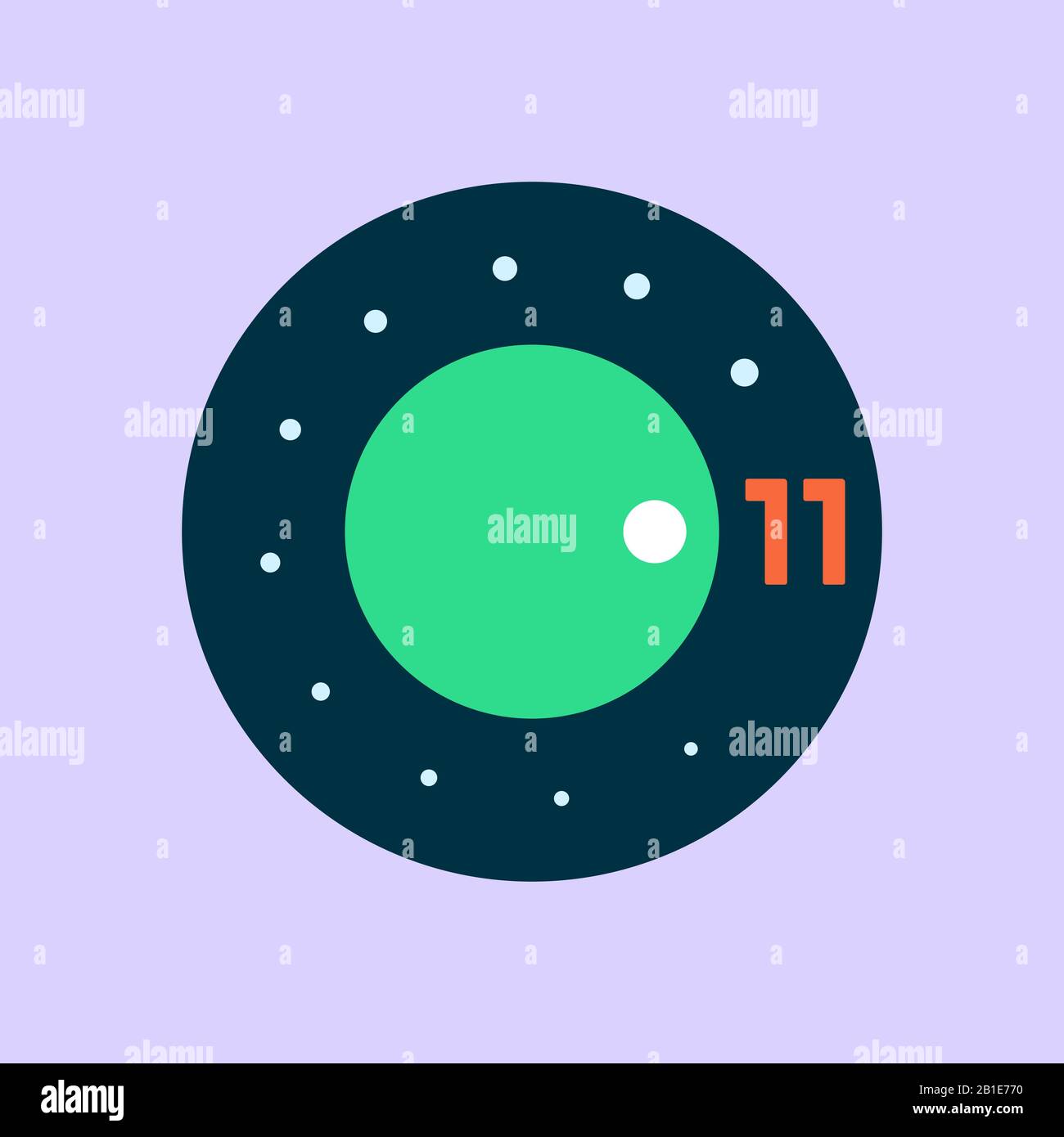 Élément de modèle de logo Android 11. Illustration Vectorielle. Illustration de Vecteur