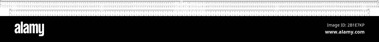 Échelle de la règle de mesure. Outils de mesure, échelle de hauteur de 200 centimètres et illustration vectorielle des règles de 75 pouces Illustration de Vecteur