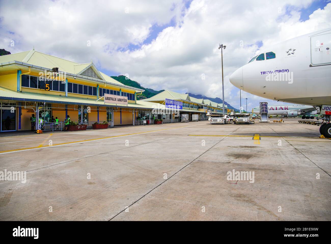 Aéroport International De Mahe, Seychelles. Banque D'Images