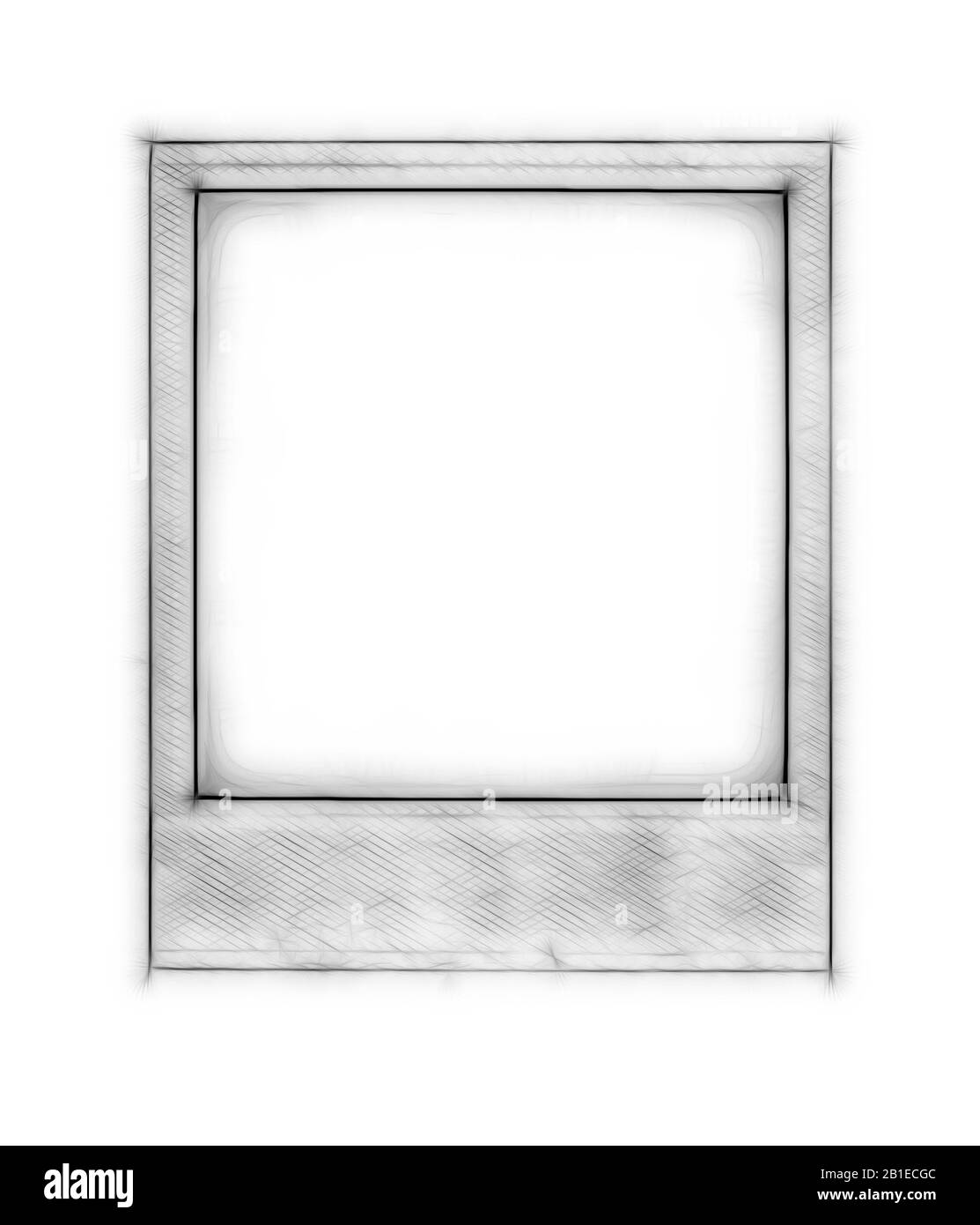 Graphique d'ordinateur, cadre d'image gris sur fond blanc Banque D'Images