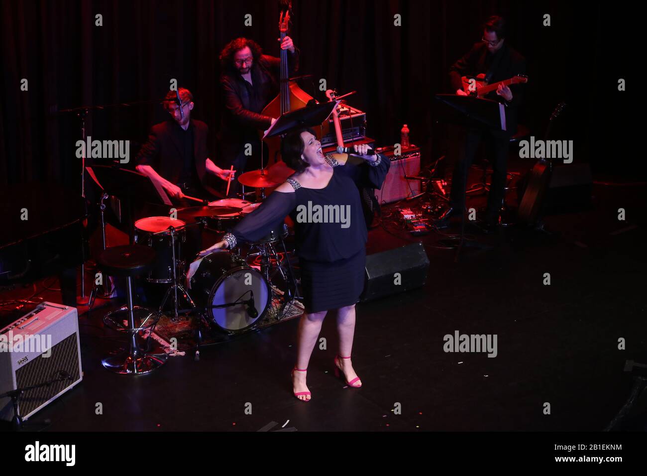 New York, NY, États-Unis. 24 février 2020. Lisa Howard se produit à Broadway Belts pour PFF! Dans la salle Edison Ballroom de New York le 24 février 2020. Crédit: Joe Marzullo/Media Punch/Alay Live News Banque D'Images