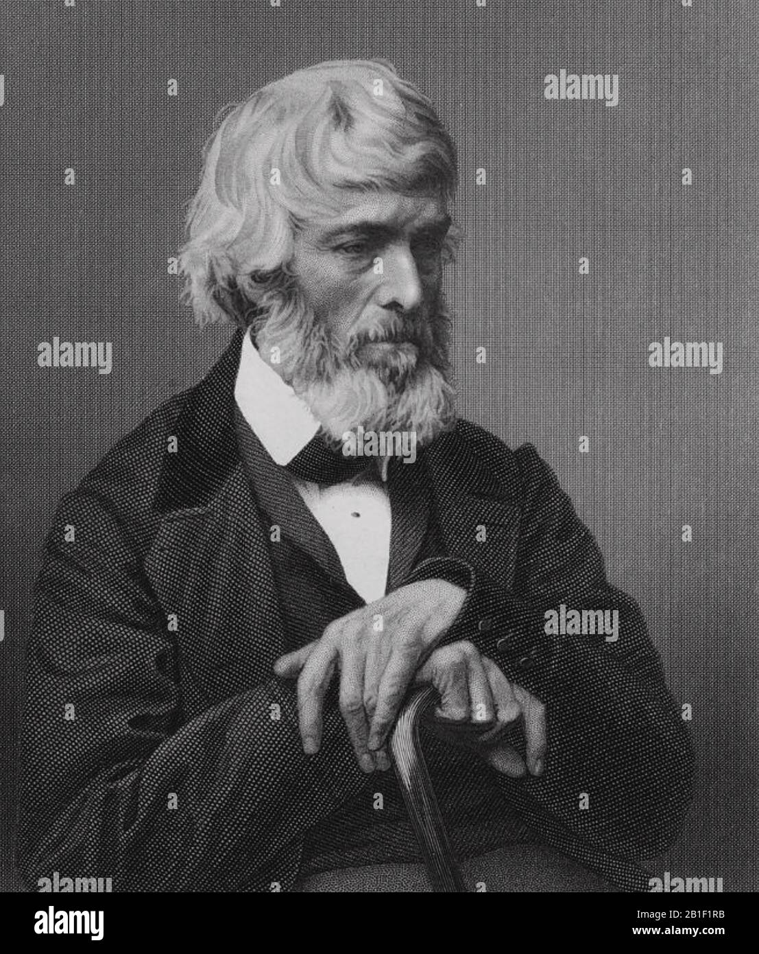 Thomas CARLYLE (1795-1881) historien écossais, philosophe, traducteur, mathématicien Banque D'Images