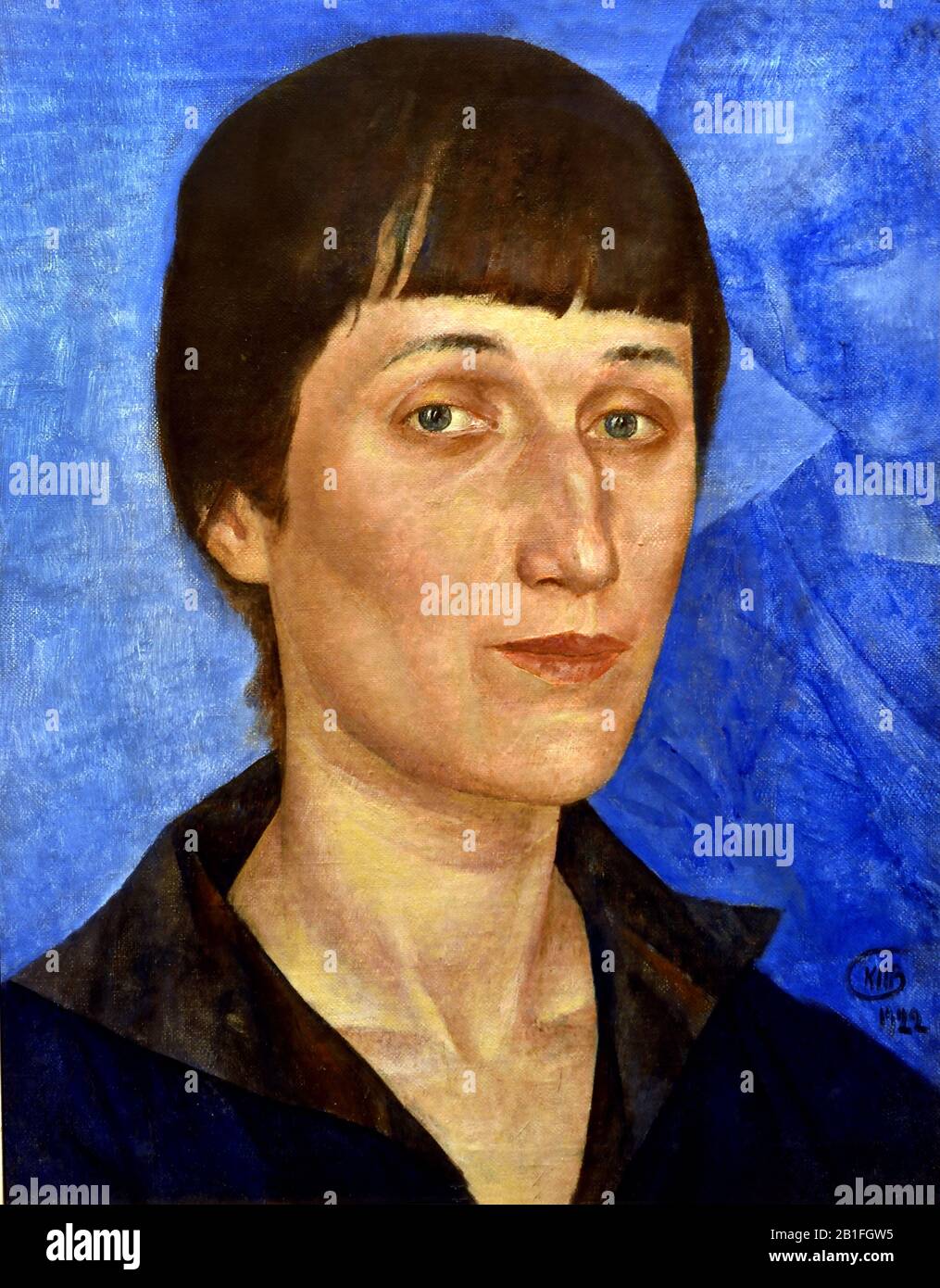 Portrait D'Anna Akhmatova (Anna Andreyevna Gorenko) - (Poète Russe) 1922 Par Kuzma Petrov-Vodkin 1878-1939 Russie, Russie, Fédération, Banque D'Images