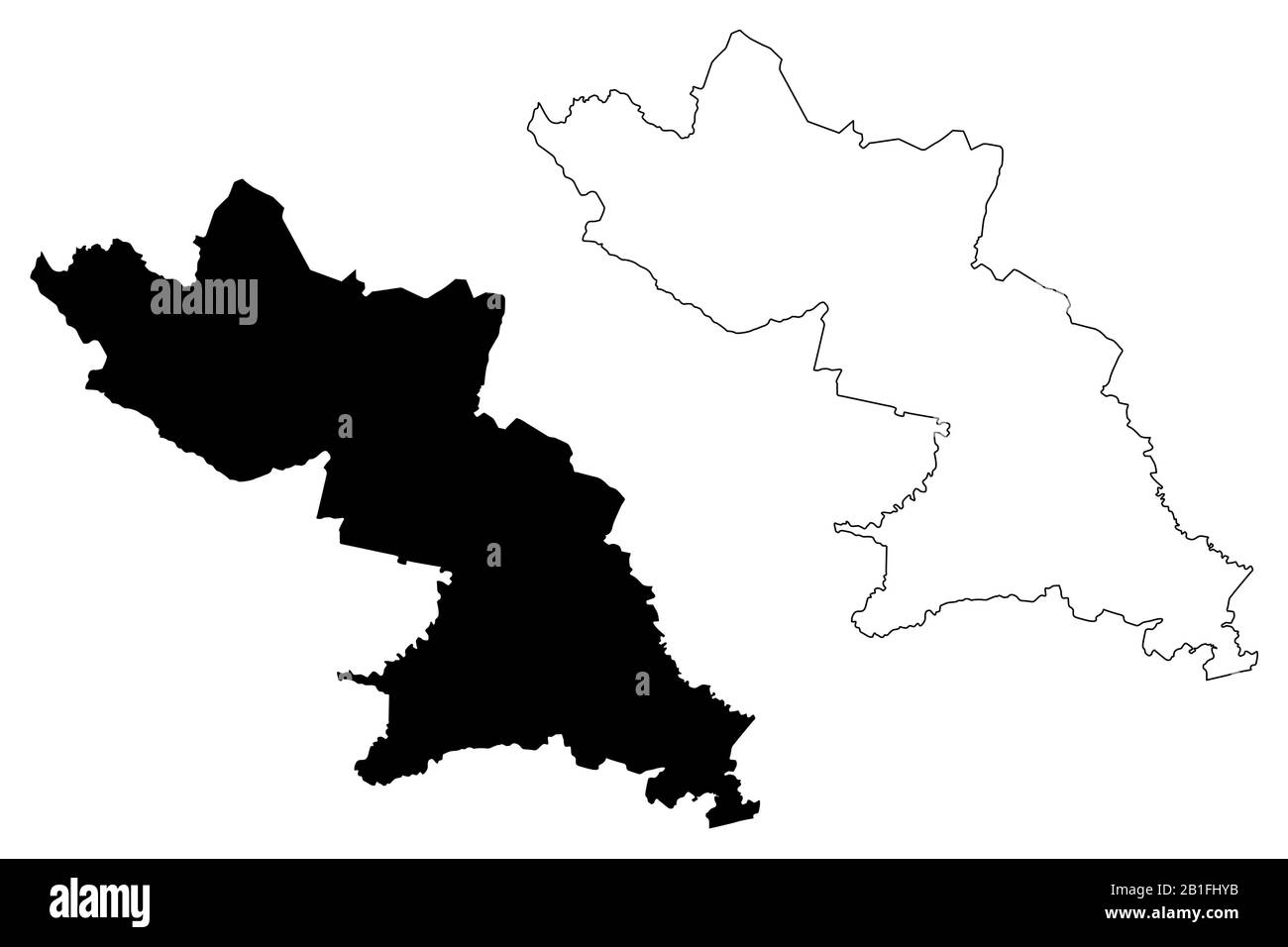 Municipalité de Valka (République de Lettonie, divisions administratives de Lettonie, municipalités et leurs unités territoriales) illustration vectorielle de carte, scrib Illustration de Vecteur