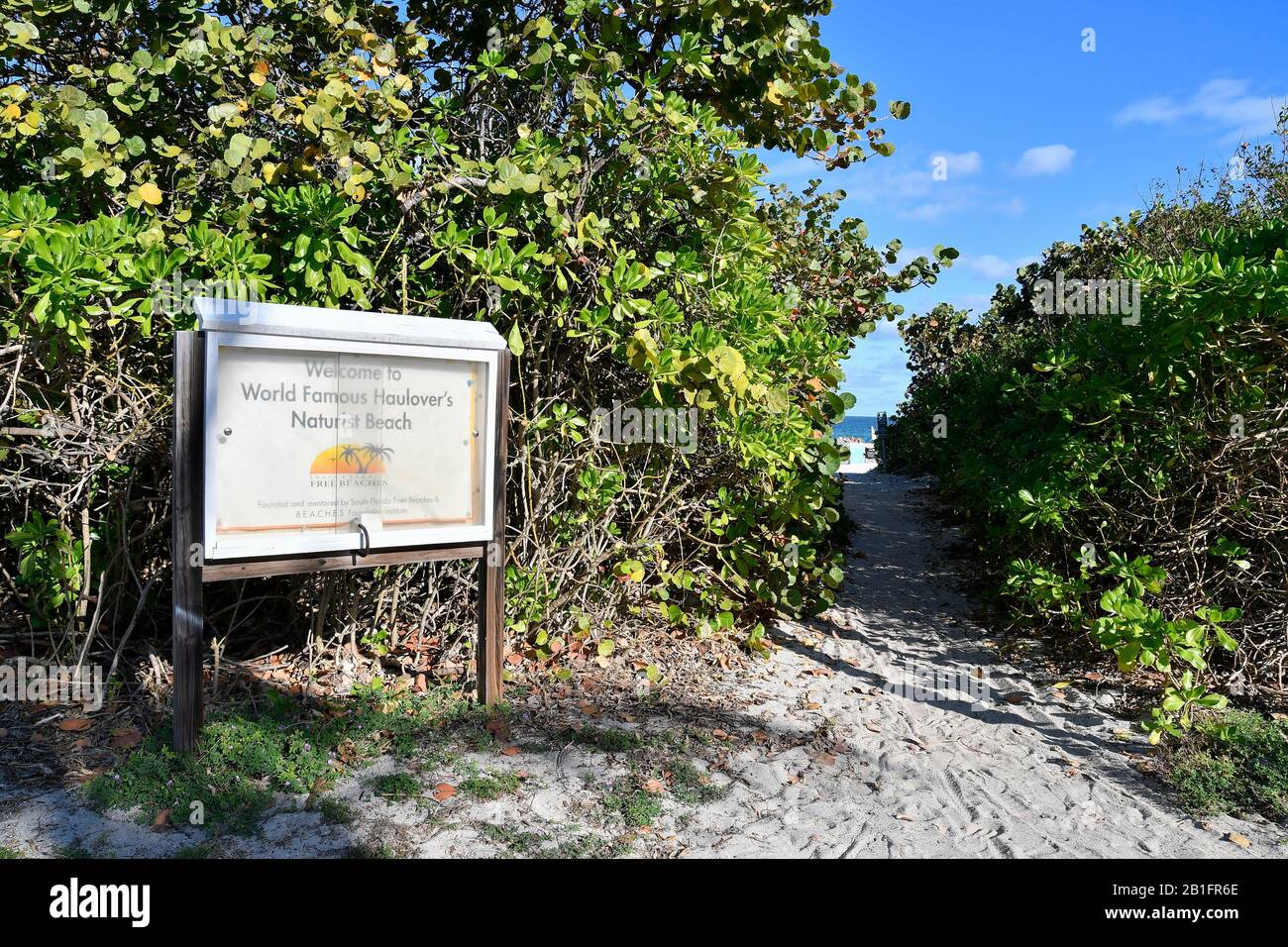 Miami, Miami Beach, Haulover'S Naturiste Park, Fl Banque D'Images