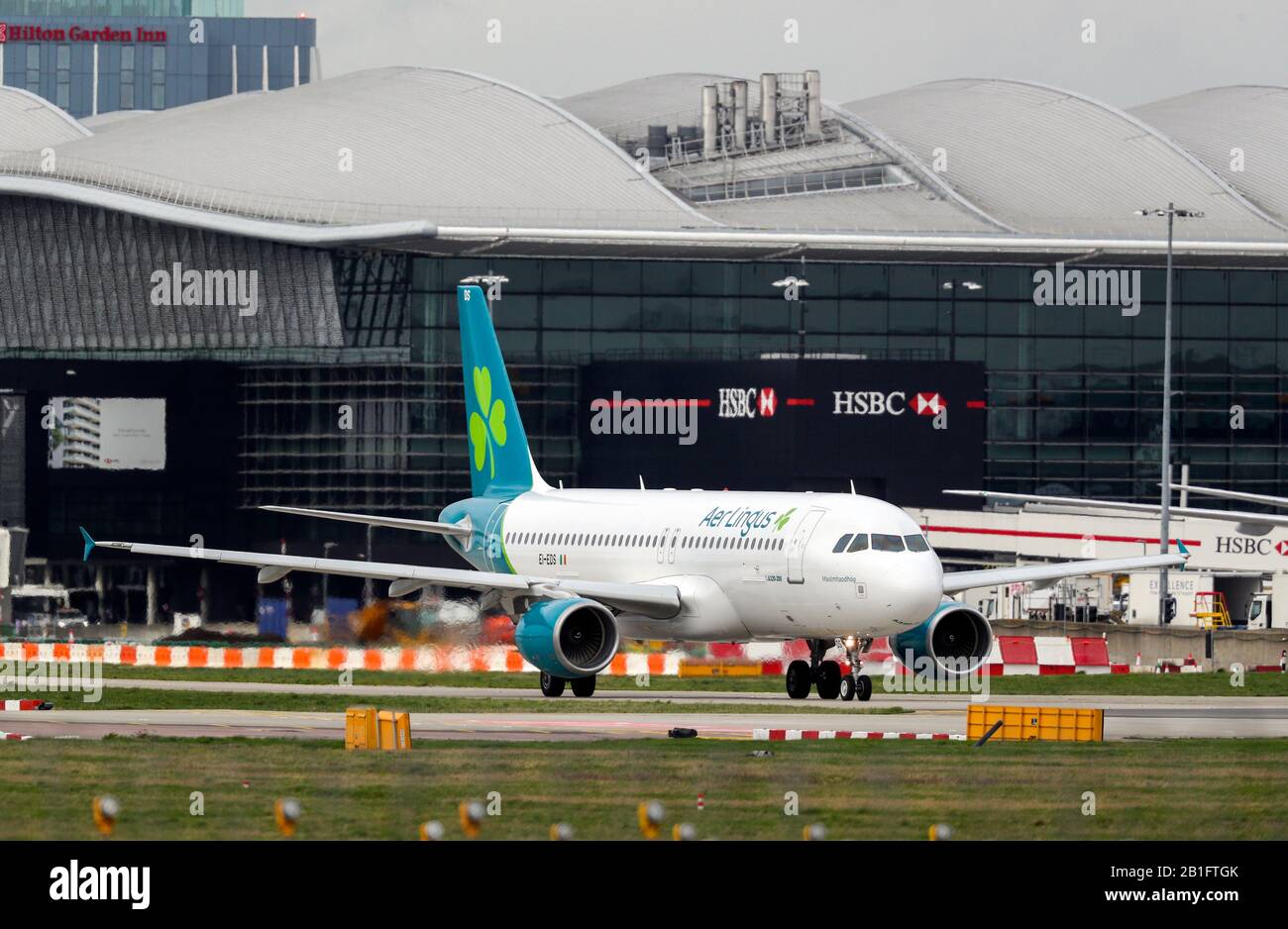 Un Airbus A320-214 (EI-EDS) appartenant à Aer Lingus à l'aéroport d'Heathrow et exploité par celui-ci. Photo PA. Date De L'Image: Mardi 25 Février 2020. Voir l'histoire de PA . Crédit photo devrait lire: Steve Parsons/PA Fil Banque D'Images