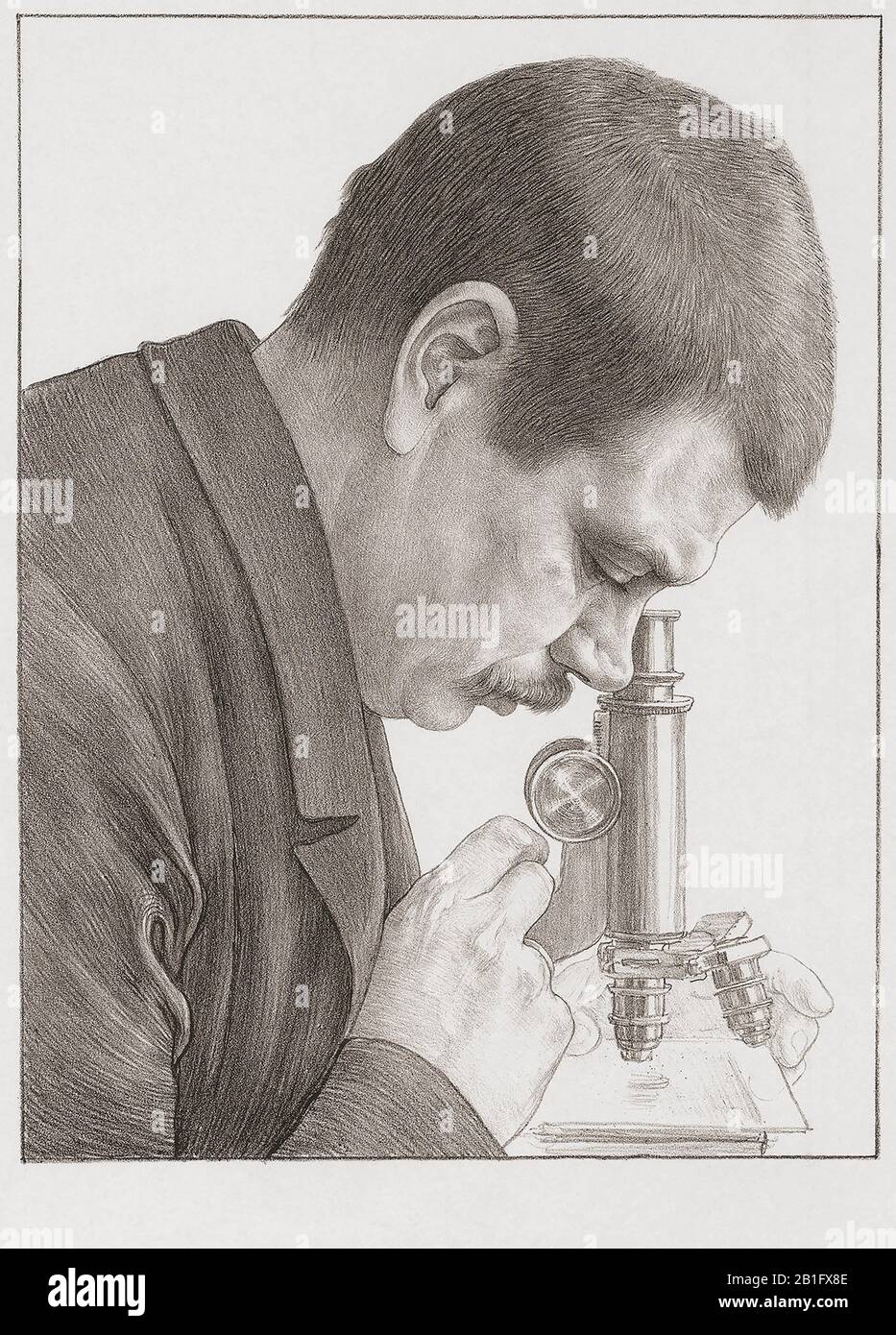 Tiberius Cornelis Winkler, 1822 - 1897. Anatomiste néerlandais, zoologiste et historien naturel. Après une oeuvre de l'artiste néerlandais Jan Pieter Veth. Banque D'Images