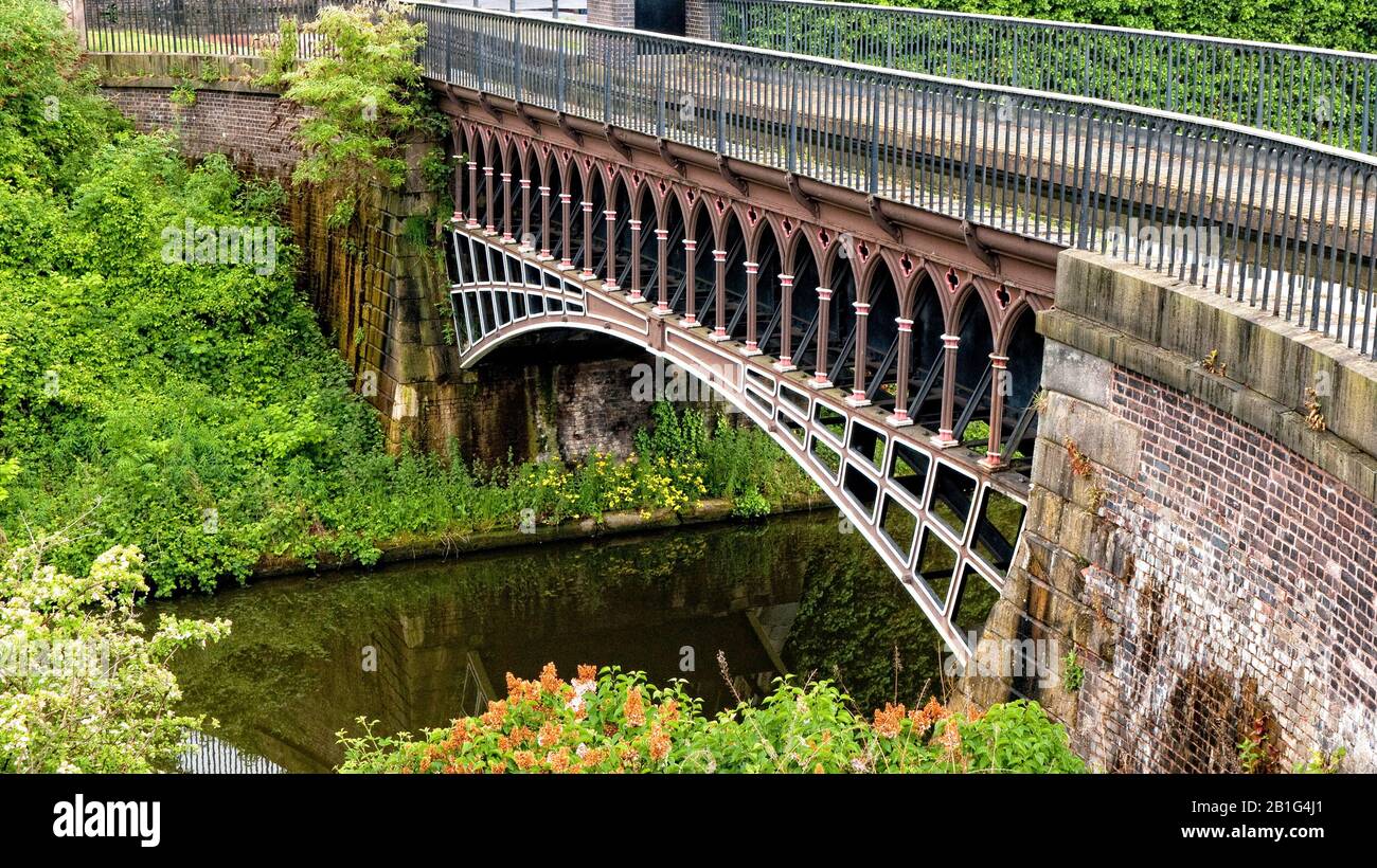 Aqueduct du bras moteur sur le canal de Birmingham navigation près de Smethwick Banque D'Images