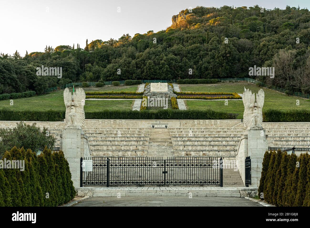 Cimetière militaire polonais de seconde guerre, Cassino Banque D'Images