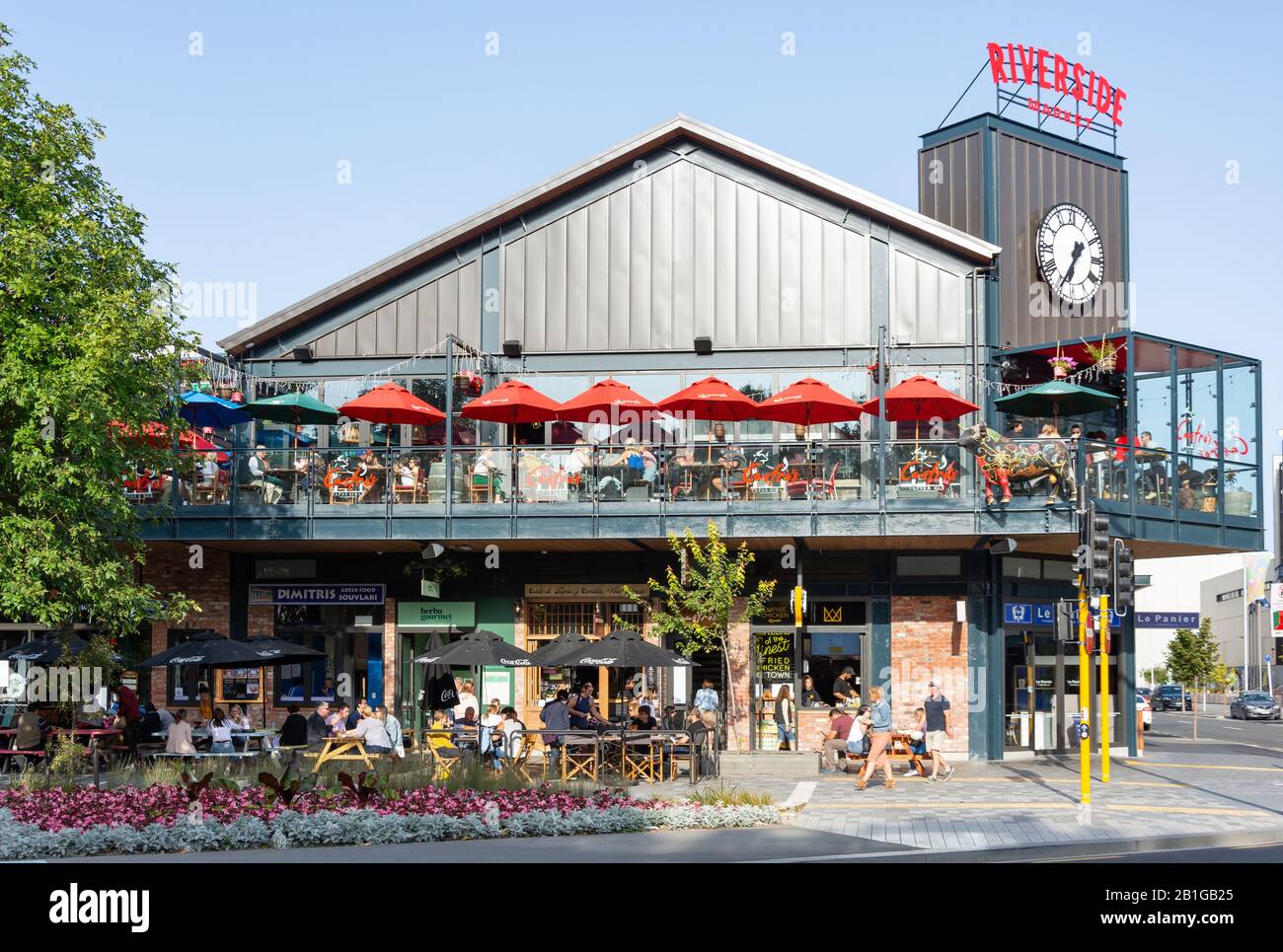 Riverside Food Market, Oxford Terrace, Christchurch Central City, Christchurch, Canterbury Region, Nouvelle-Zélande Banque D'Images