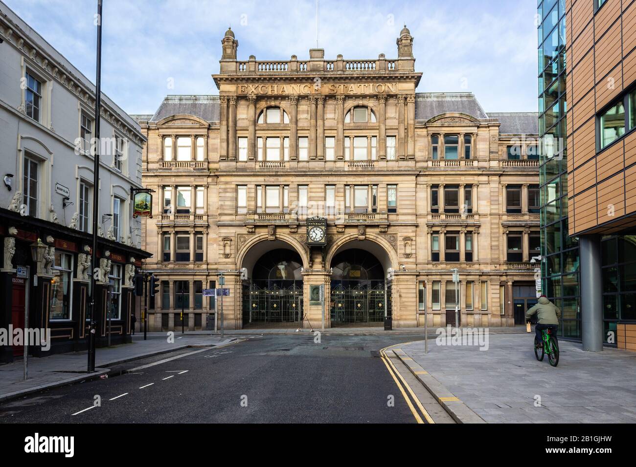Liverpool Exchange ancienne gare ferroviaire, maintenant occupée par Handelsbanken, rue Tithebarn, Liverpool Banque D'Images