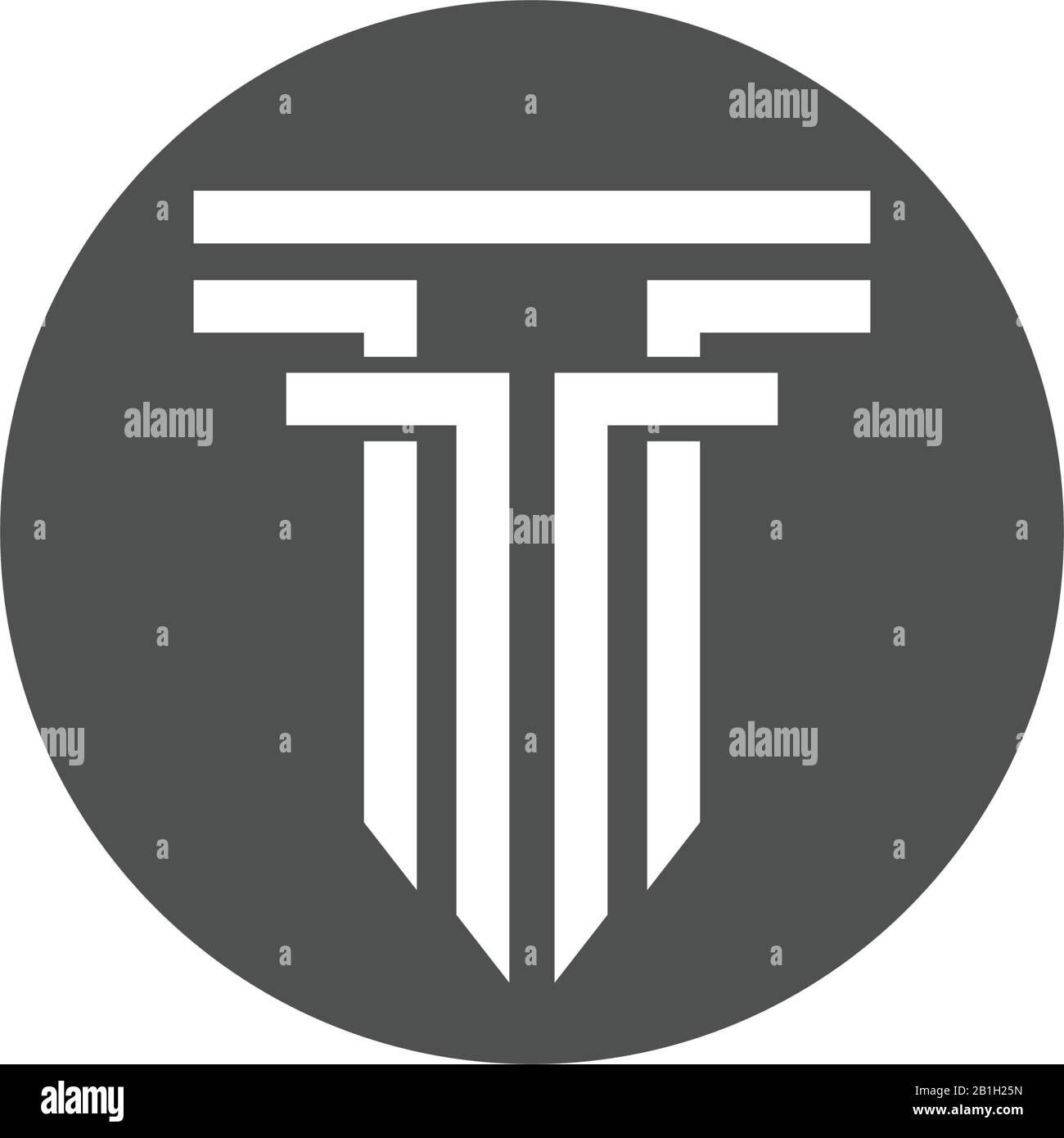 Modèle vectoriel de logo de colonne Illustration de Vecteur