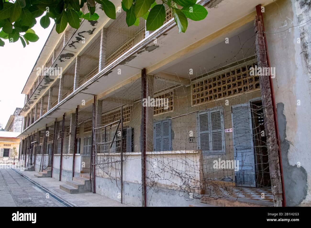 Cambodge, Phnom Phen - mars 2016 : ancienne école secondaire utilisée comme prison de sécurité 21 (S-21) par le régime des Khmers rouges Banque D'Images