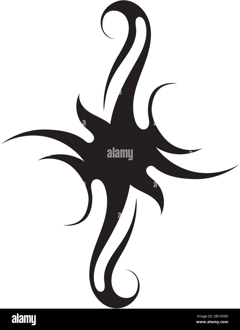 Tatouages tribaux. Tatouage tribal d'art. Esquisse vectorielle d'un tatouage. Idée de conception Illustration de Vecteur