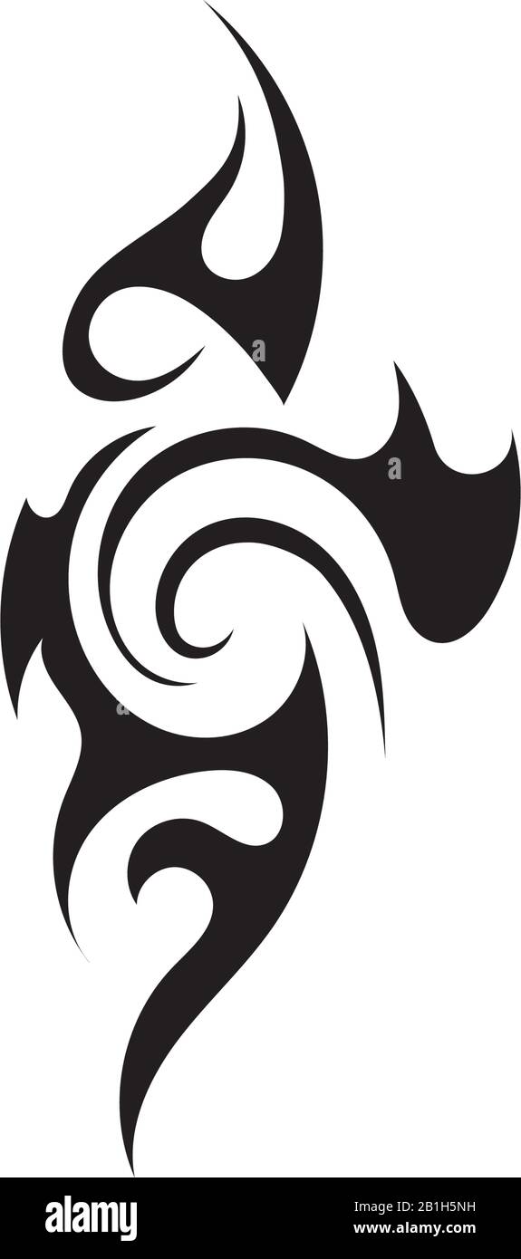 Tatouages tribaux. Tatouage tribal d'art. Esquisse vectorielle d'un tatouage. Idée de conception Illustration de Vecteur