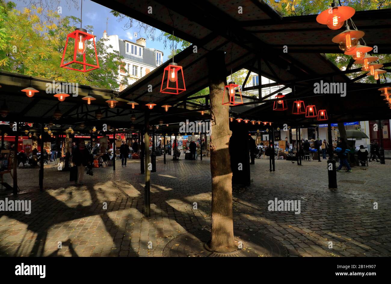 Place du Tertre à Montmartre.Paris.France Banque D'Images