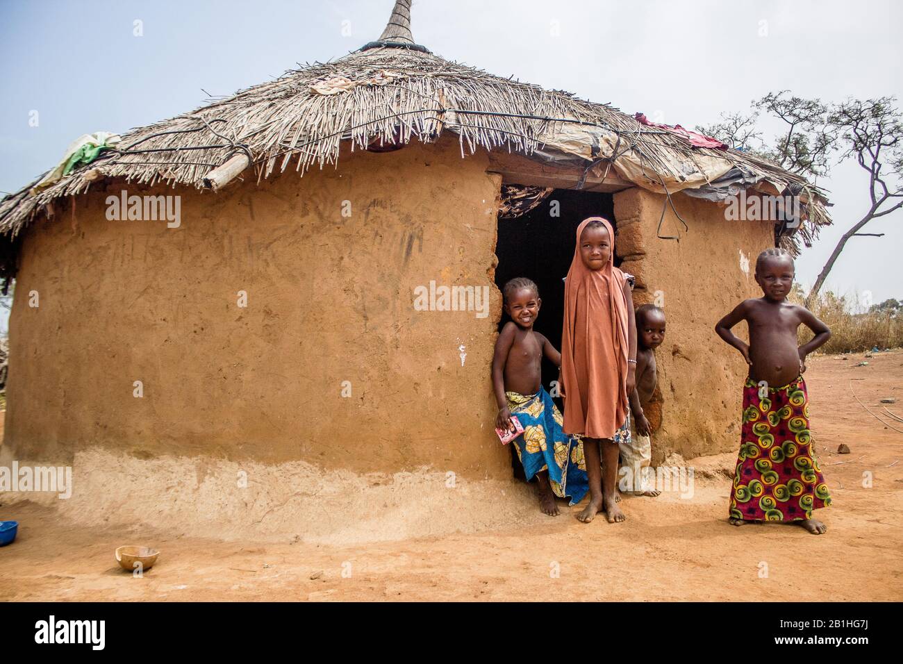 Peuple de Shaape, village d'Abuja, Nigeria. Banque D'Images