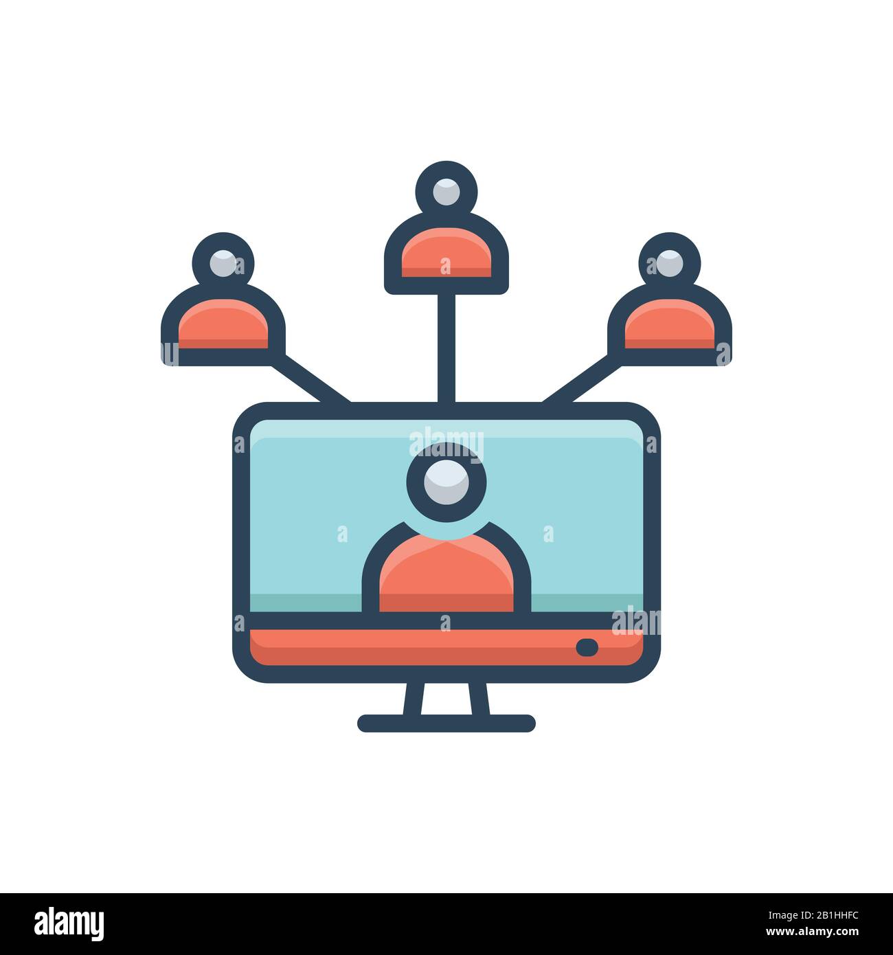 Illustration du réseau social Illustration de Vecteur