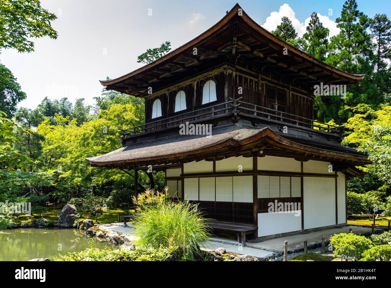 La salle Kannon du magnifique temple de Ginkaku-ji (Temple d'argent), l'un des temples zen les plus célèbres de Kyoto, au Japon Banque D'Images