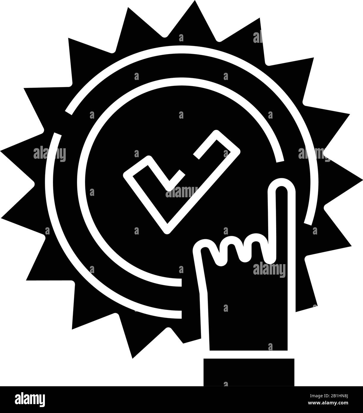 Réalisation récompense icône noire, illustration de concept, symbole vectoriel plat, signe glyphe. Illustration de Vecteur