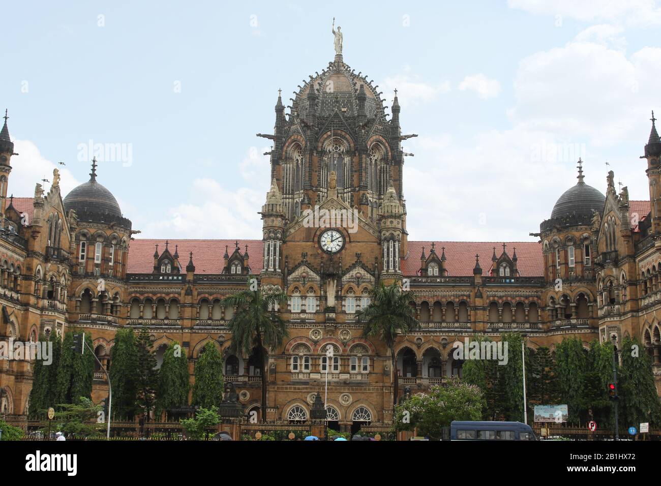 8 Septembre 2019, Mumbai, Maharashtra, Inde. Chhatrapati Shivaji Maharaj Terminus ou gare Victoria Terminus et site classé au patrimoine mondial de l'UNESCO Banque D'Images