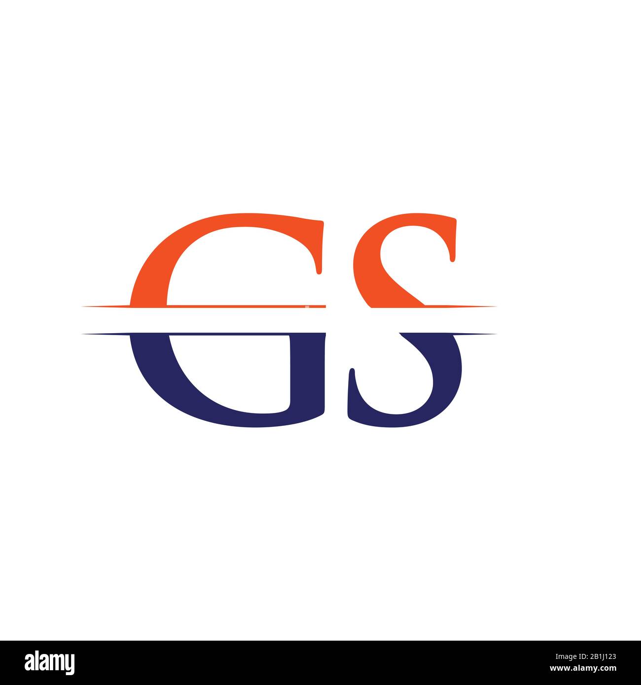 Conception de Logo Type GS Lettre modèle de scénario. Résumé Lettre GS Logo Design Illustration de Vecteur