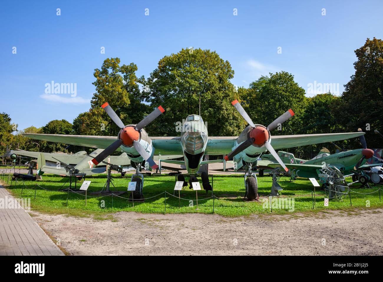 Tupolev Tu-2 (Tu-2 S, OTAN: Bat) avions de bombardiers soviétiques de la seconde Guerre mondiale au Musée polonais de l'armée à Varsovie, Pologne Banque D'Images