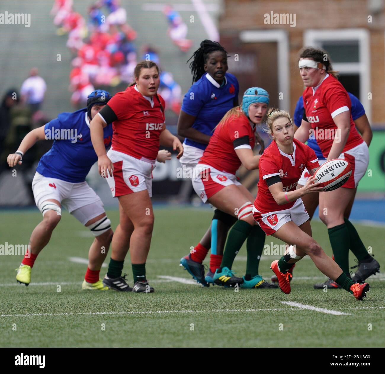 Keira Bevan (Pays de Galles) Vu en action lors du Rugby Womens Six Nations Pays de Galles contre France au Cardiff Arms Park Cardiff Royaume-Uni le 23 février 2020 Banque D'Images