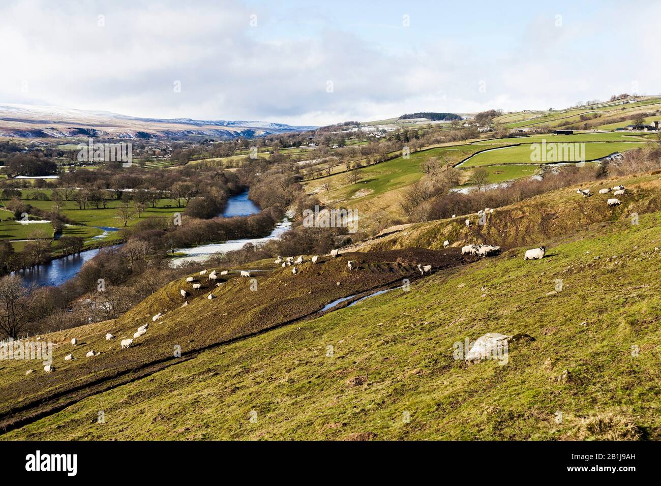 Vue panoramique sur la campagne près de Middleton en Angleterre,Teesdale,UK Banque D'Images