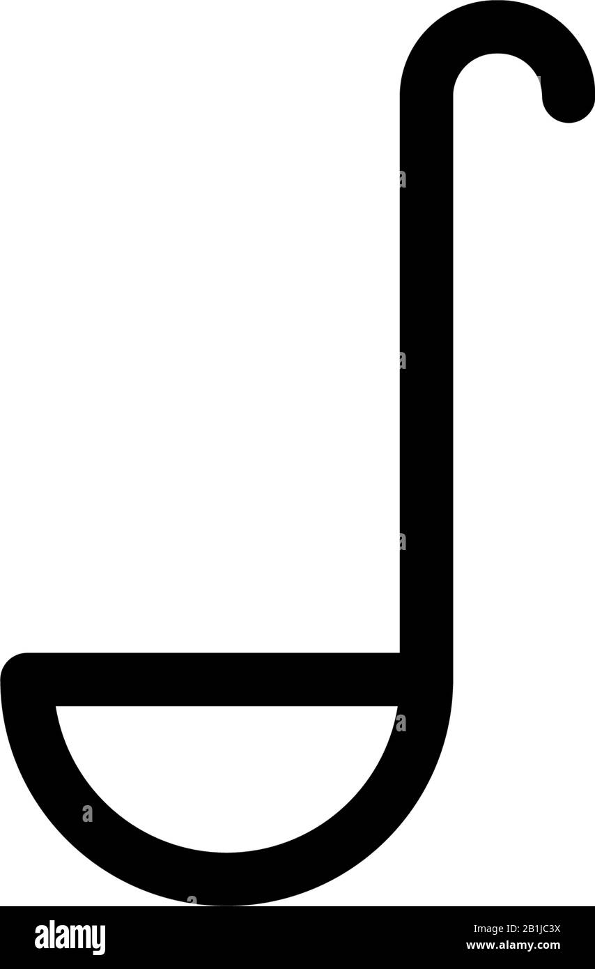 Modèle vectoriel de conception d'icône de louche Illustration de Vecteur