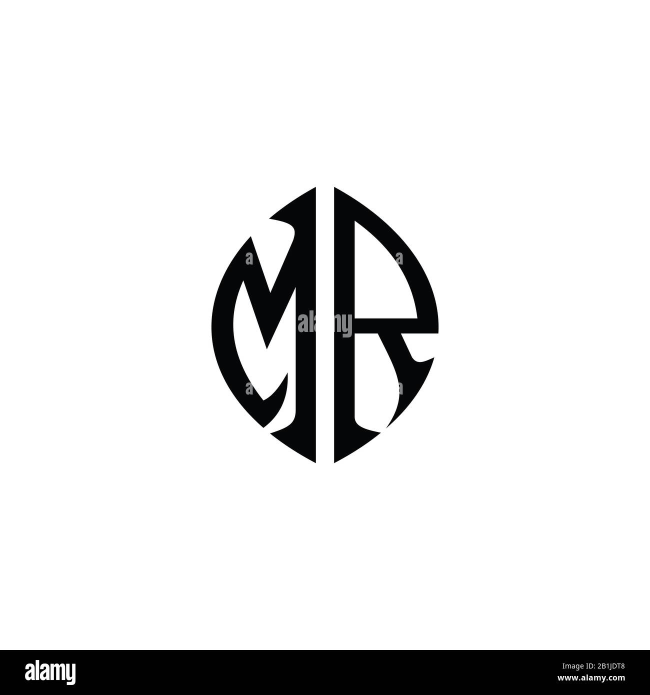 Première lettre mr ou RM modèle de conception de logo Illustration de Vecteur