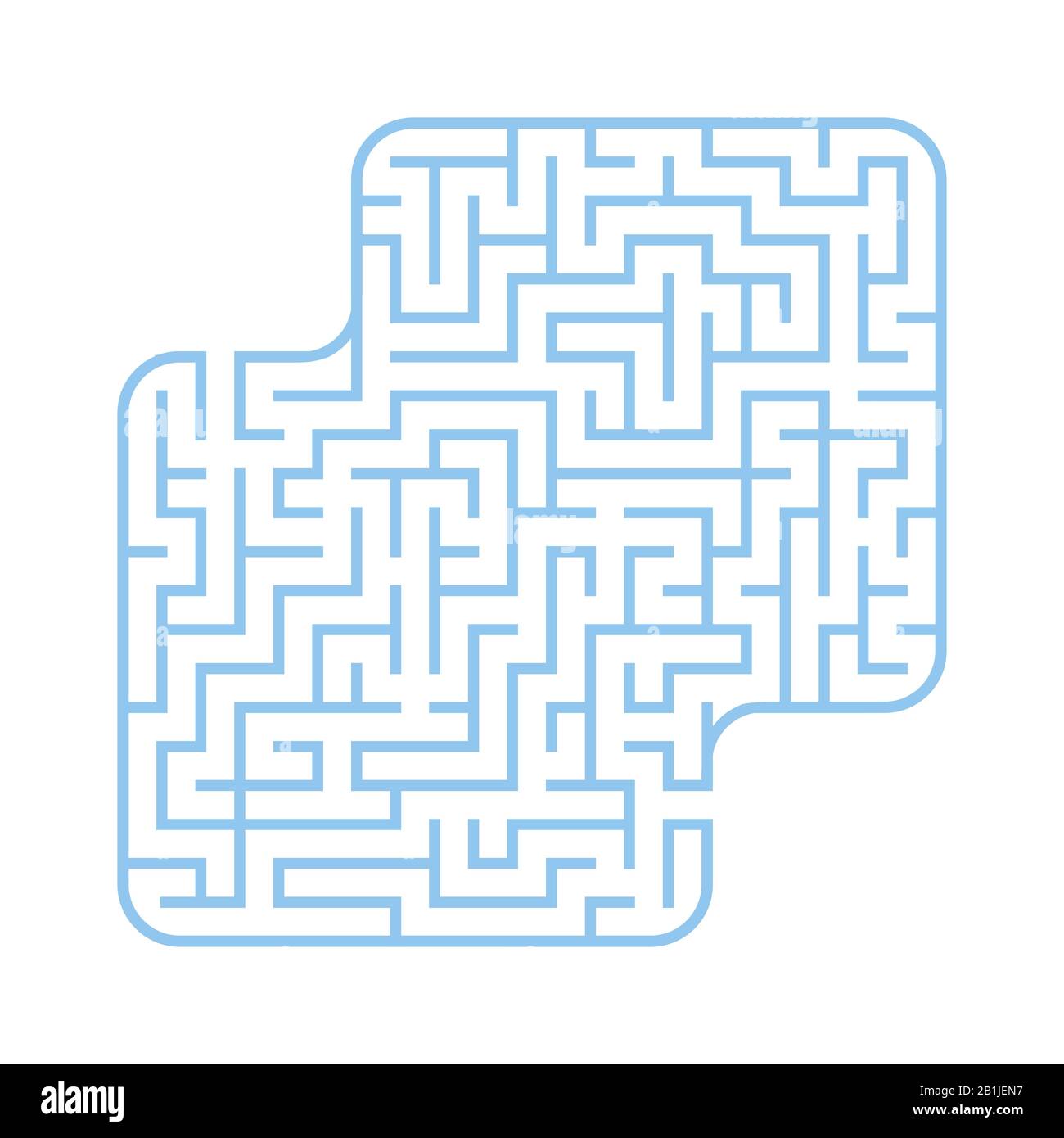 Labyrinthe carré coloré. Jeux pour enfants. Puzzle pour enfants. Marbruler le tambour. Illustration vectorielle plate isolée sur fond blanc. Avec place pour yo Illustration de Vecteur