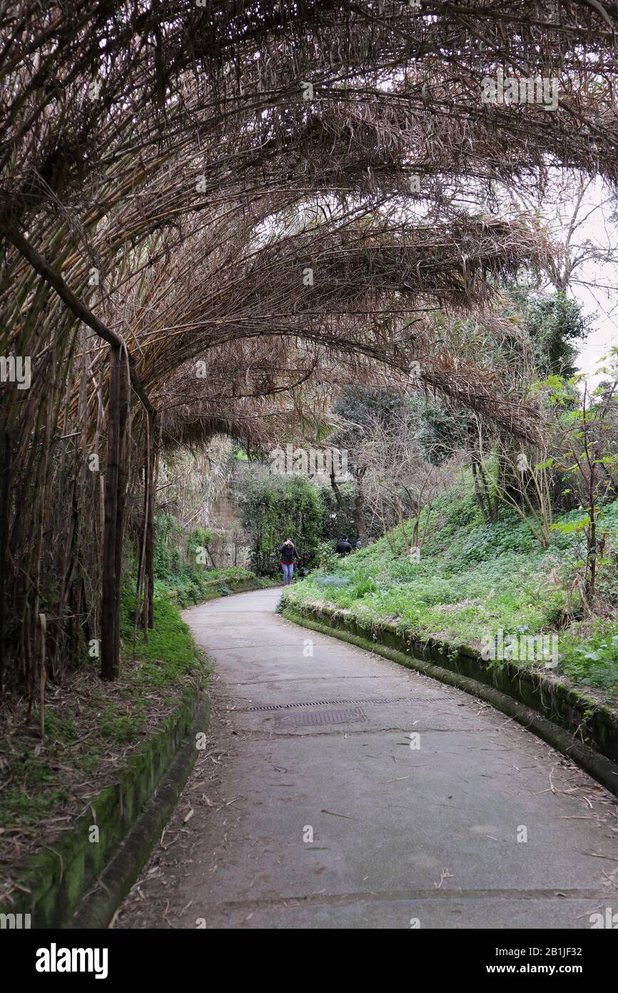 Naples - Vialetto di accesso alla villa imperiale di Pausilypon Banque D'Images